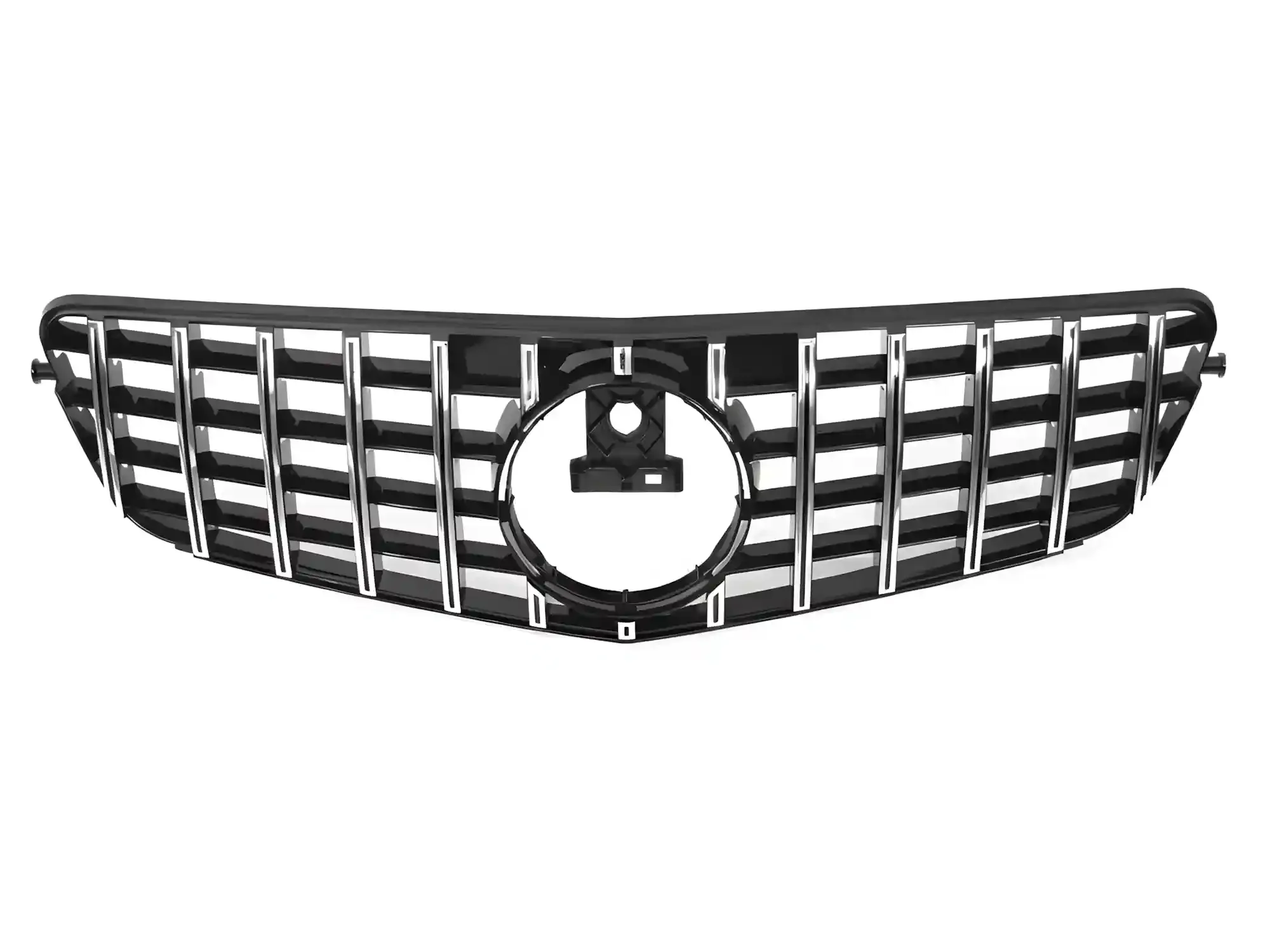 Grill Mercedes-Benz C (W204 / S204) 2007 – 2014 │ Sportsgrill AMG-stil - svart med krom detaljer – bilde 2