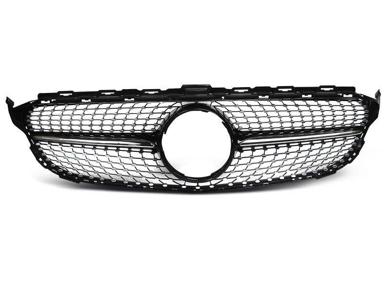 Grill Mercedes-Benz C (W205) 2014 - 2021 │ C450 AMG STYLE CHROME GLOSSY BLACK – bilde 3