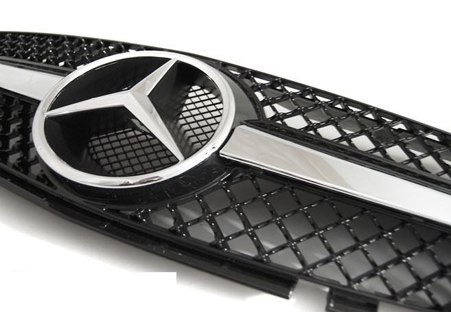Grill Mercedes-Benz SL (R230) 2001-2006 | SPORT BLACK CHROME – bilde 2