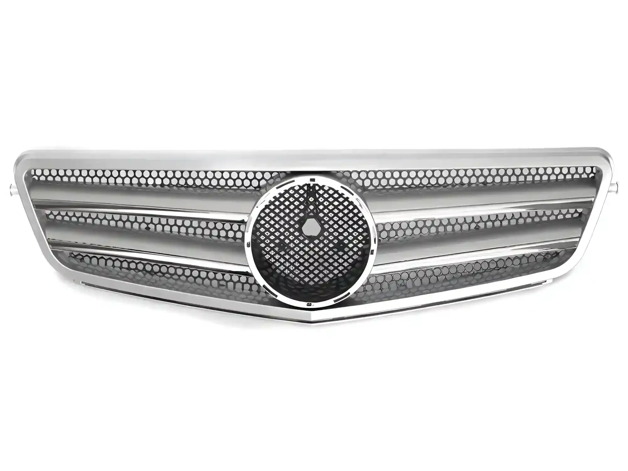 Grill Mercedes C-Class (W204 / S204) 2007–2014 │ Sportsgrill CL-stil - sølv krom – bilde 2
