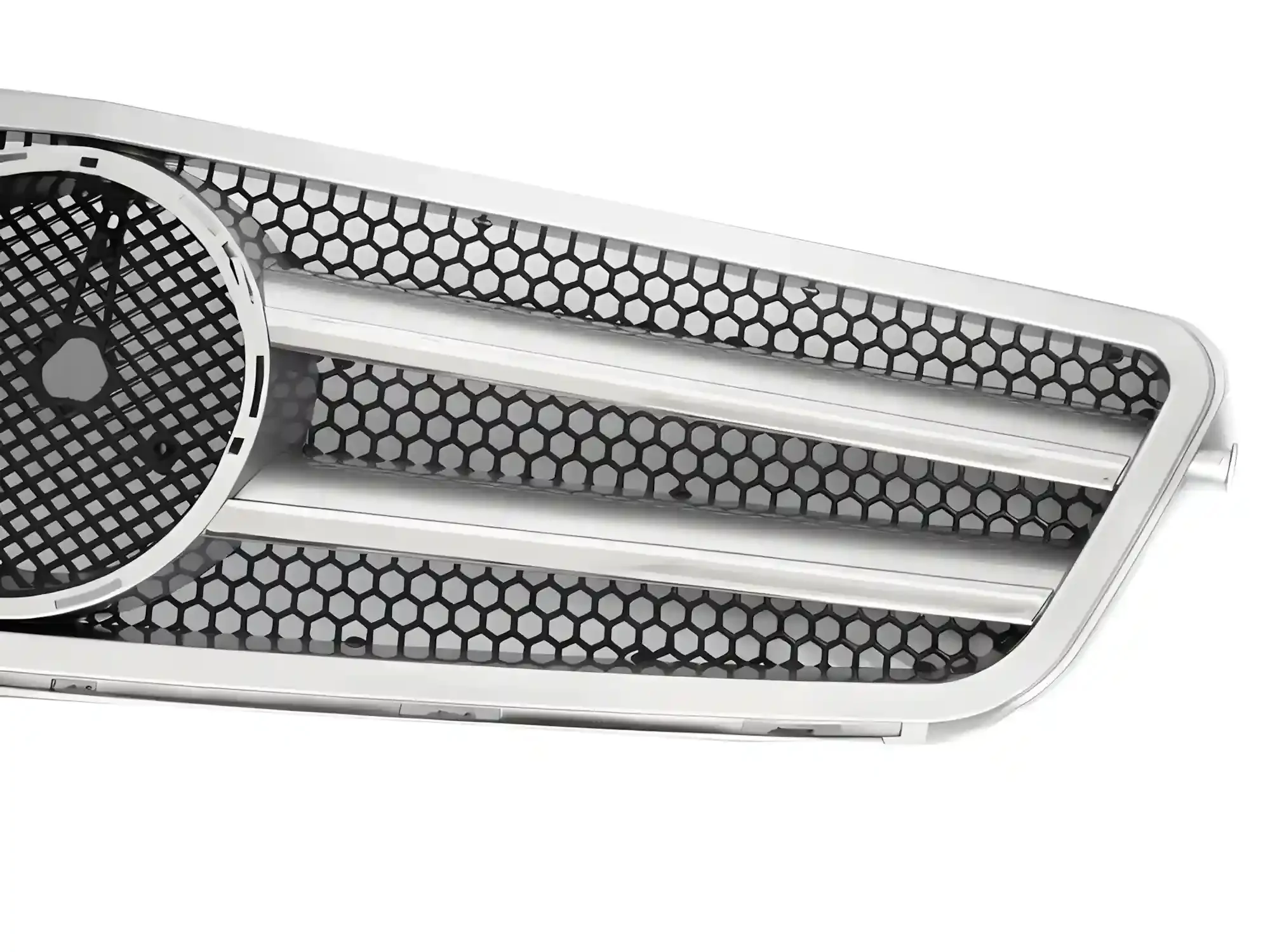 Grill Mercedes C-Class (W204 / S204) 2007–2014 │ Sportsgrill CL-stil - sølv krom – bilde 3