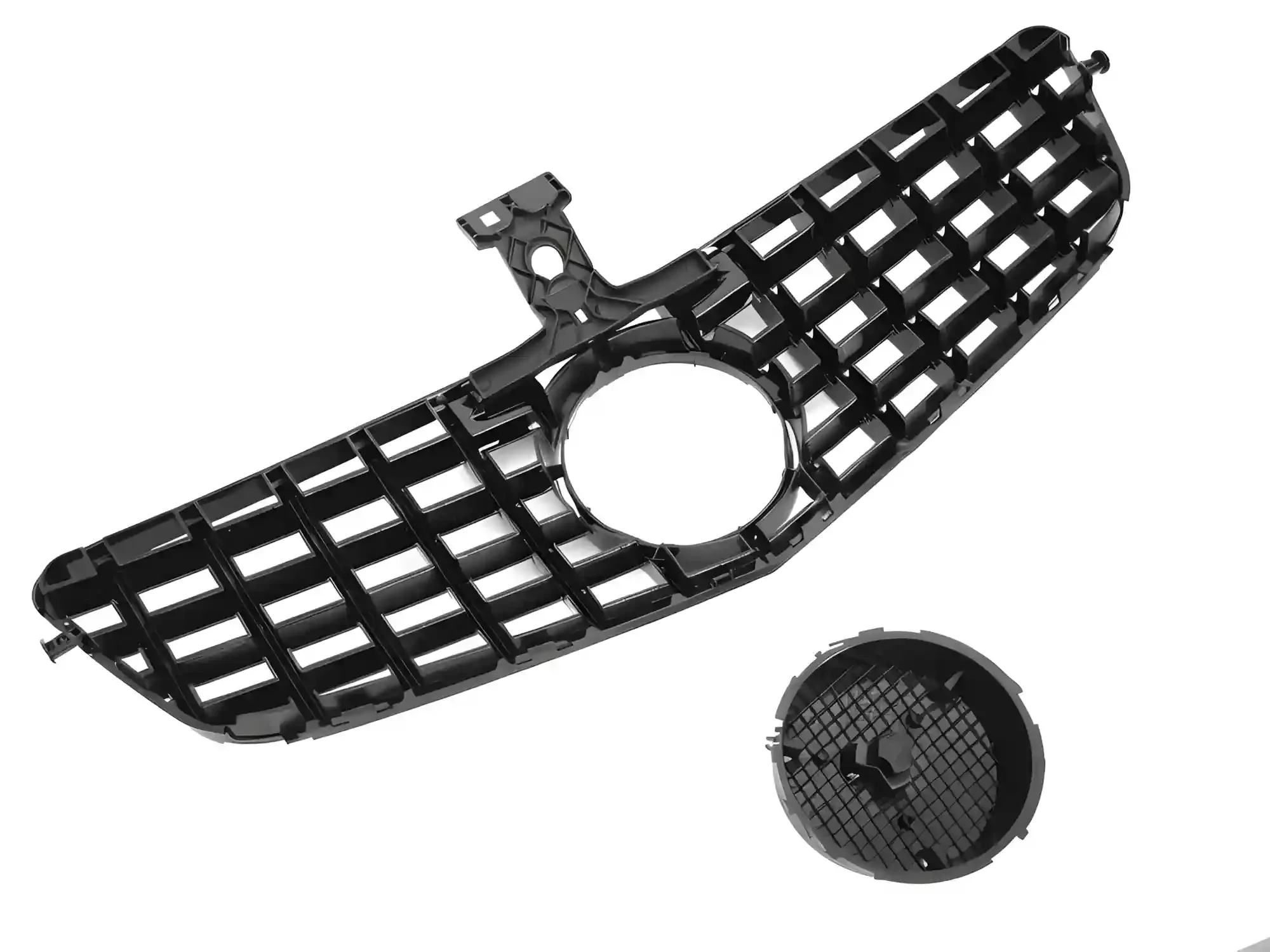 Grill Mercedes C-Class (W204 / S204) 2007 – 2014 │ Sportsgrill GT-stil - svart høyglans – bilde 4