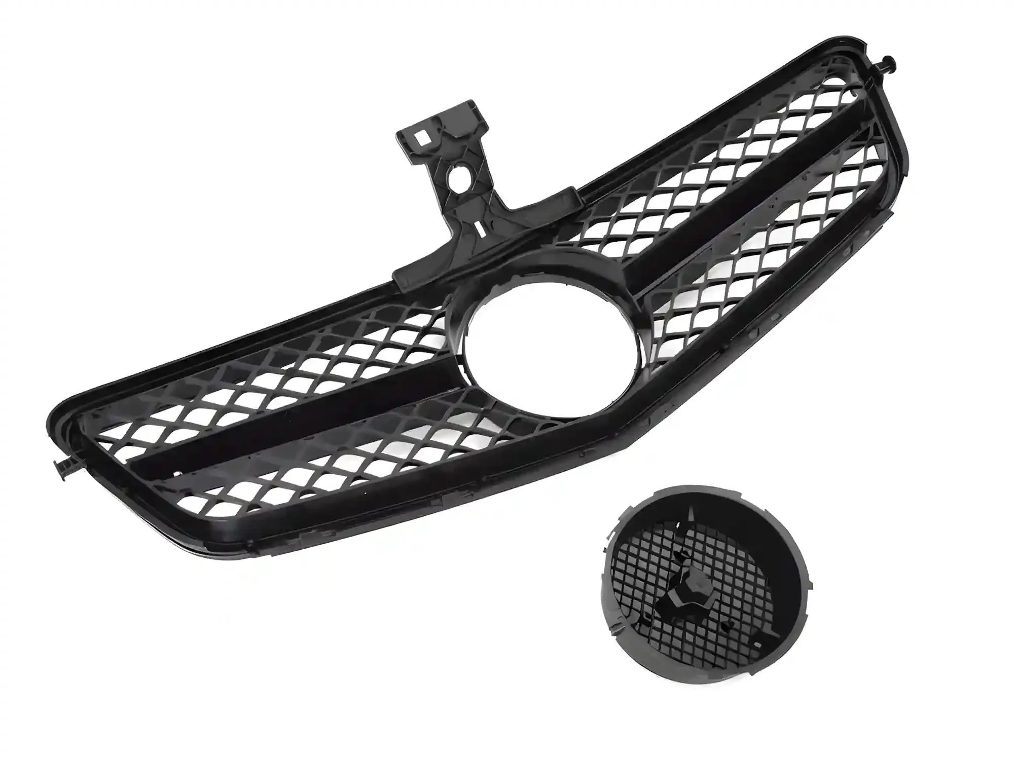 Grill Mercedes C-Class (W204 / S204) 2007 – 2014 │ Sportsgrill SL-stil - svart / krom – bilde 4