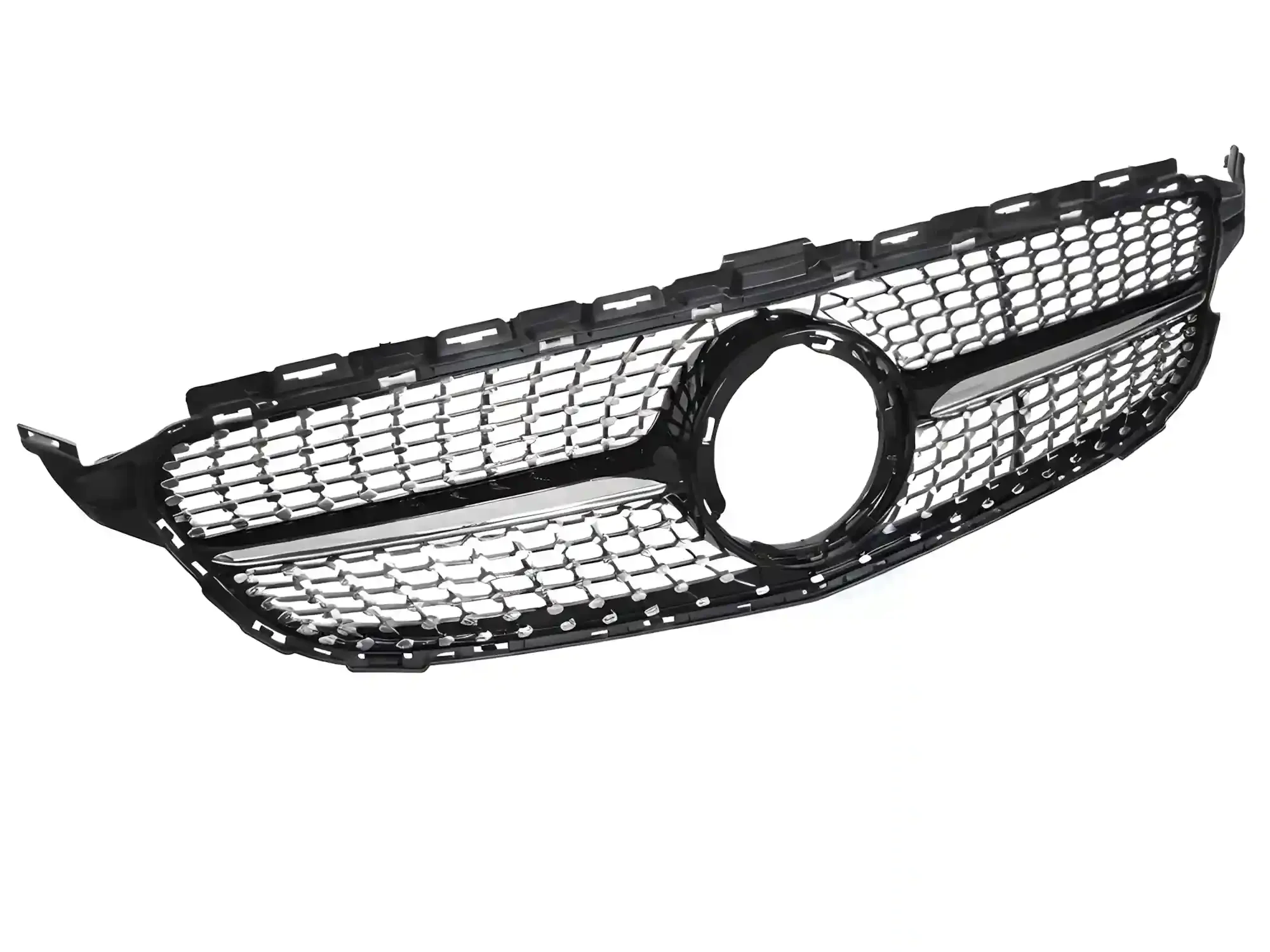 Grill Mercedes C-Class (W205 / S205 / C205 / A205) 2018 – 2023 │ Sportsgrill diamond - svart krom