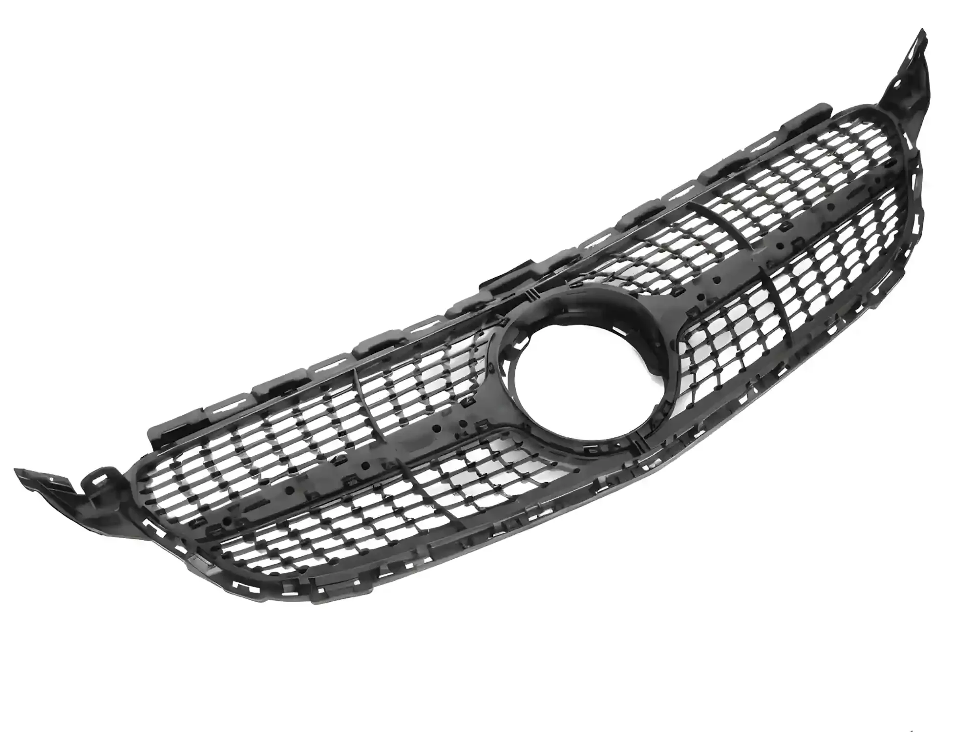 Grill Mercedes C-Class (W205 / S205 / C205 / A205) 2018 – 2023 │ Sportsgrill diamond - svart krom – bilde 4