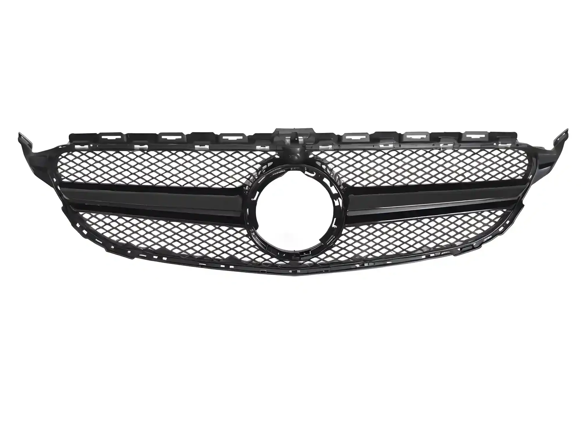Grill Mercedes C-Class (W205 / S205 / C205 / A205) 2018 – 2023 │ Sportsgrill GT-stil - svart høyglans – bilde 2