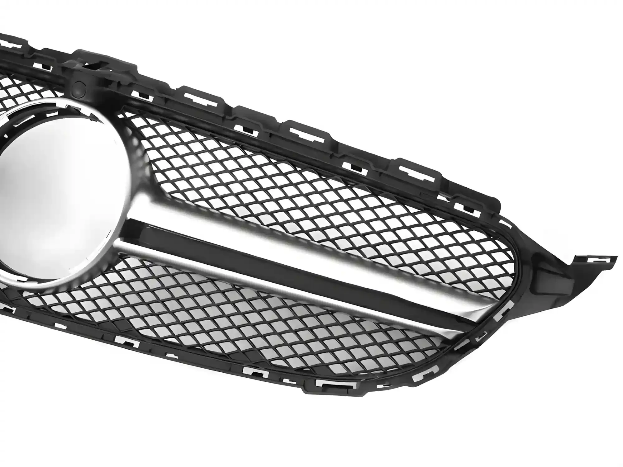 Grill Mercedes C (W205/S205/C205/A205) 2014 – 2018 │ Sportsgrill GT-stil - svart / sølv – bilde 3