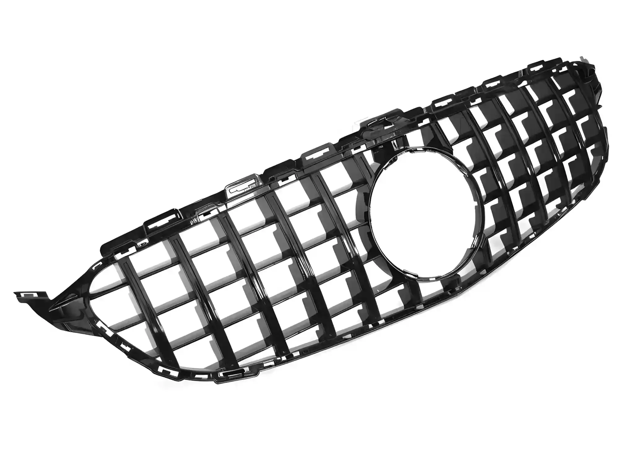 Grill Mercedes C (W205 / S205 / C205 / A205) 2014 – 2023 │ Sportsgrill GT-stil - svart høyglans