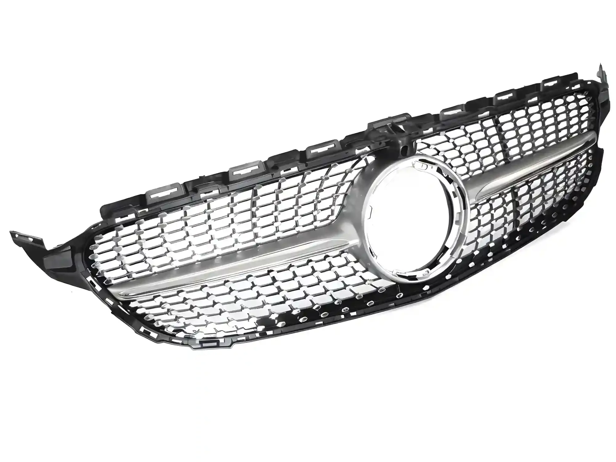 Grill Mercedes C (W205 / S205 / C205 / A205) 2018 – 2023 │ Sportsgrill diamond - sølv krom