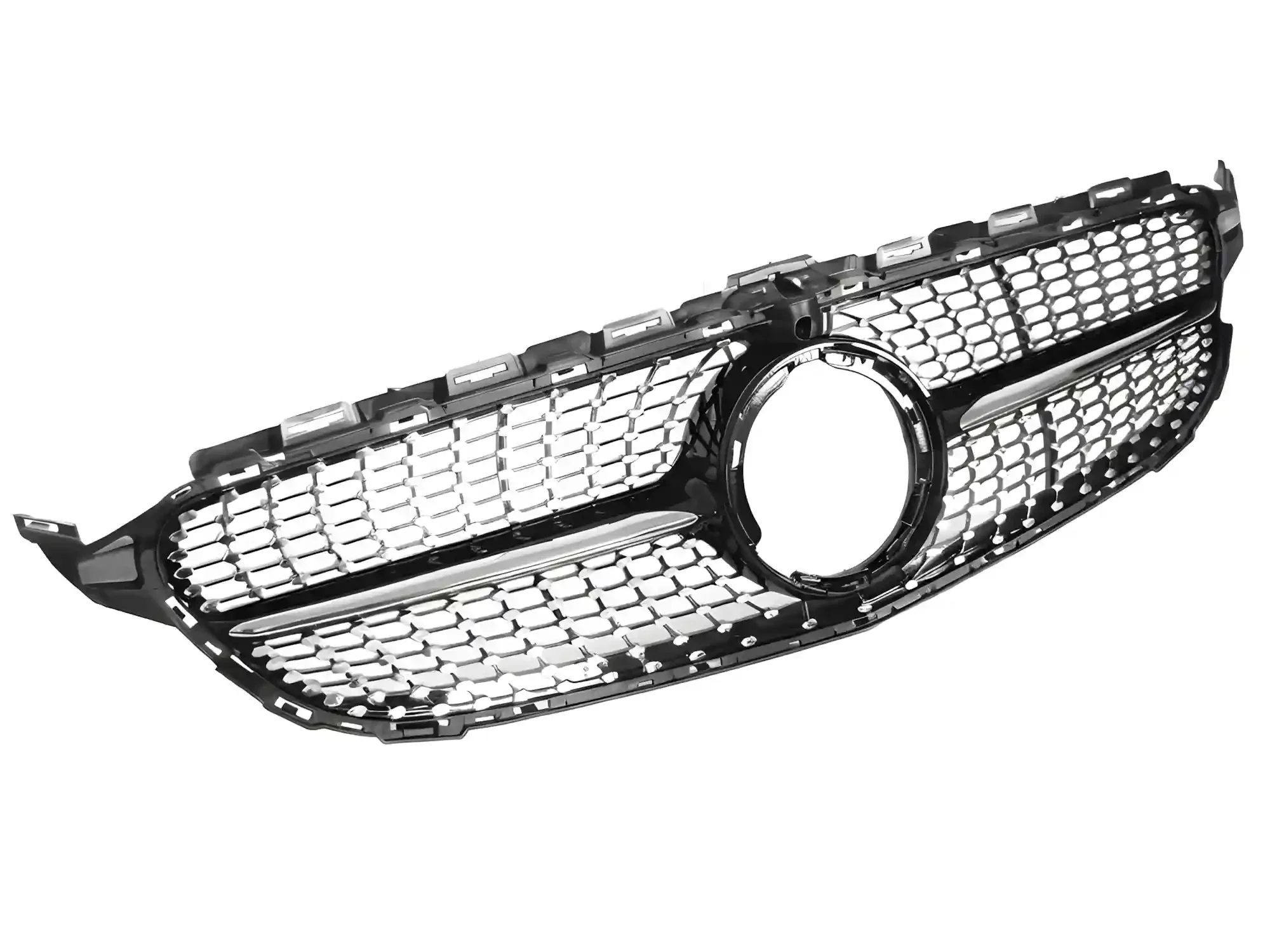 Grill Mercedes C (W205 / S205 / C205 / A205) 2018 – 2023 │ Sportsgrill diamond - svart / krom