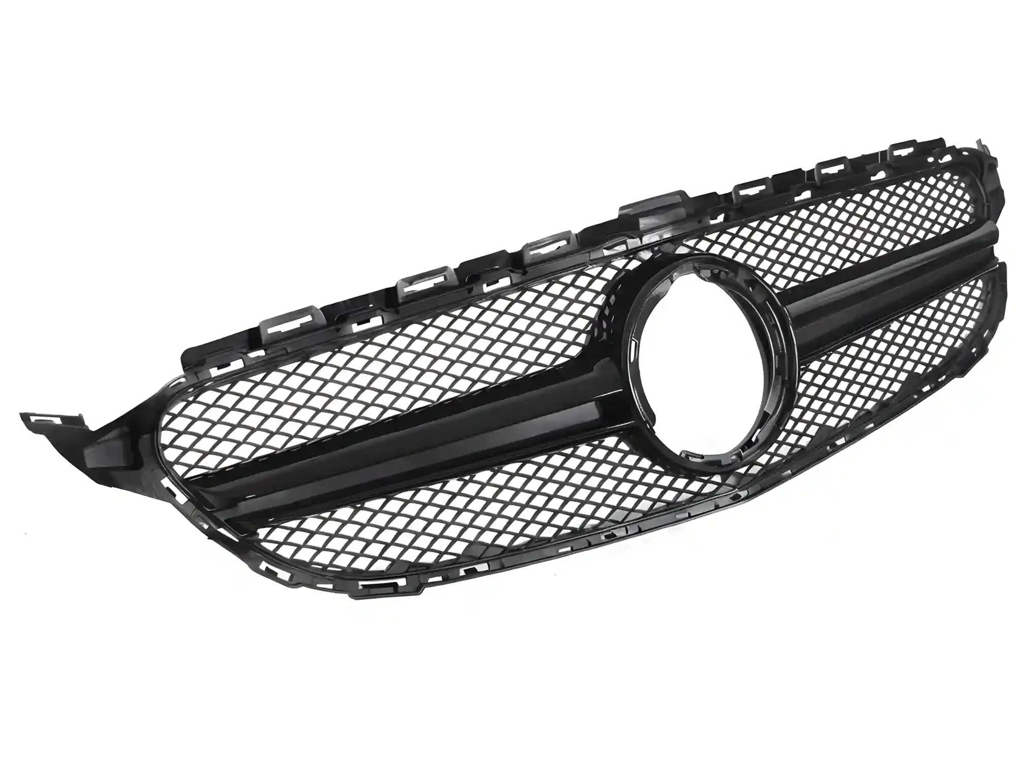 Grill Mercedes C (W205 / S205 / C205 / A205) 2018 – 2023 │ Sportsgrill GT-stil - svart høyglans