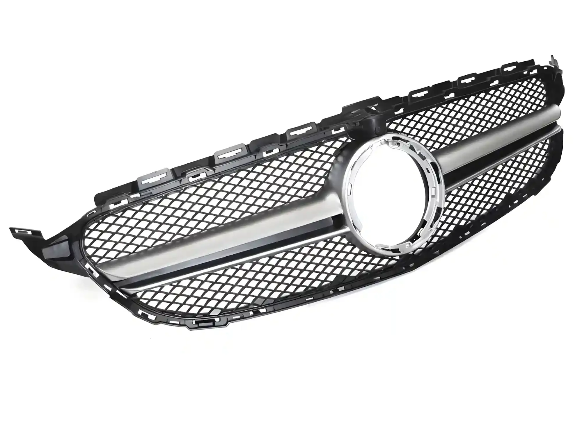 Grill Mercedes C (W205 / S205 / C205 / A205) 2018 – 2023 │ Sportsgrill GT-stil - svart / sølv