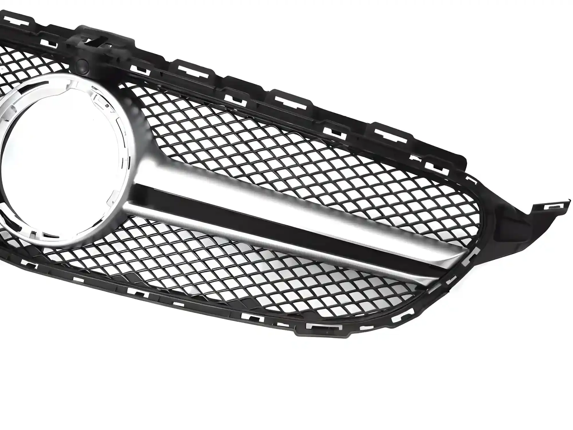 Grill Mercedes C (W205 / S205 / C205 / A205) 2018 – 2023 │ Sportsgrill GT-stil - svart / sølv – bilde 3