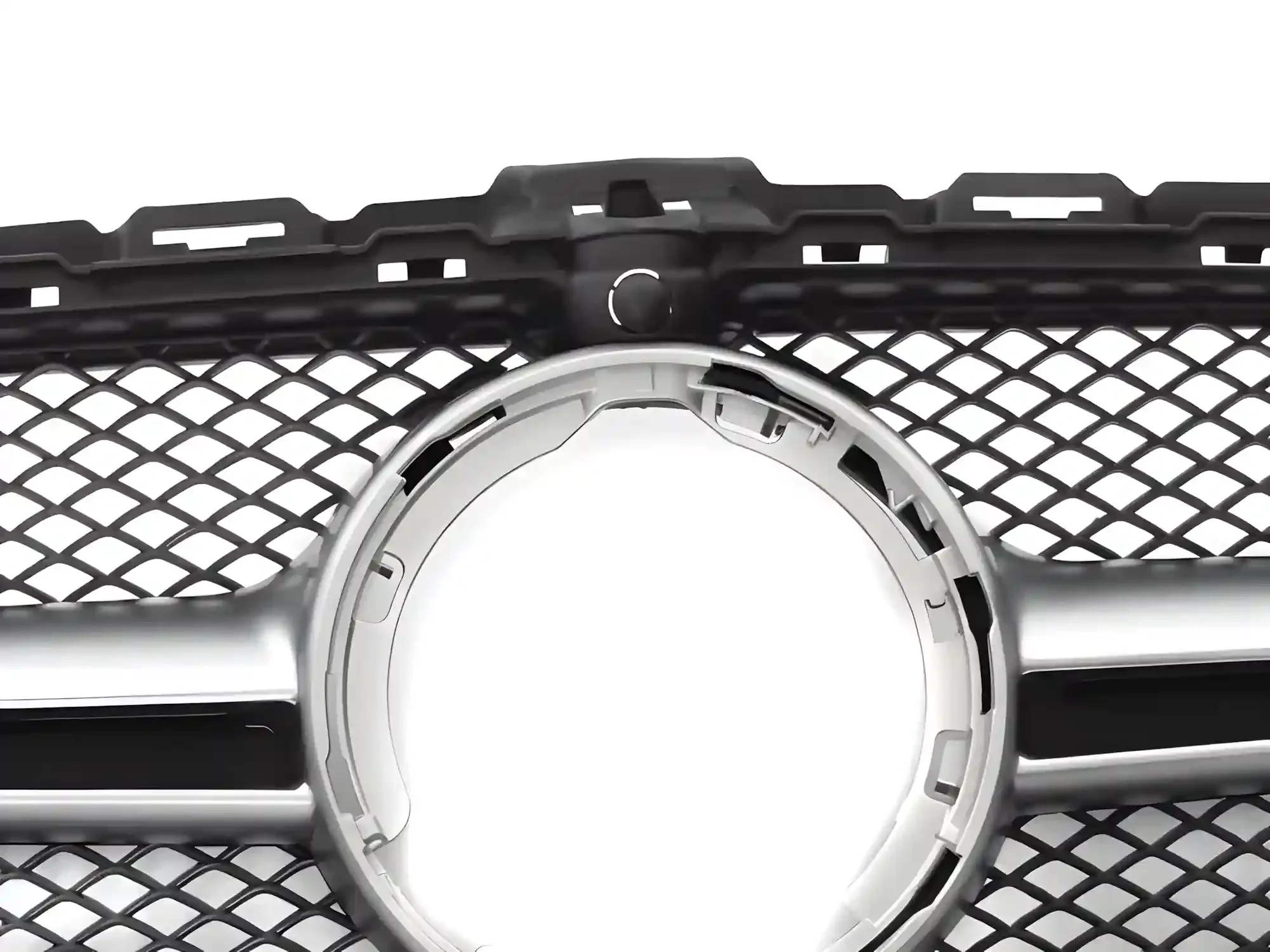 Grill Mercedes C (W205 / S205 / C205 / A205) 2018 – 2023 │ Sportsgrill GT-stil - svart / sølv – bilde 4