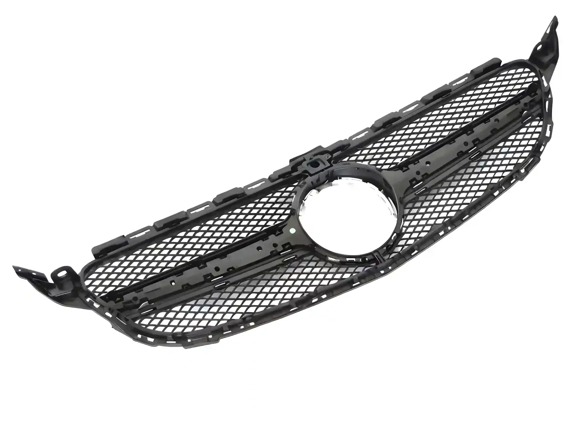 Grill Mercedes C (W205 / S205 / C205 / A205) 2018 – 2023 │ Sportsgrill GT-stil - svart / sølv – bilde 5