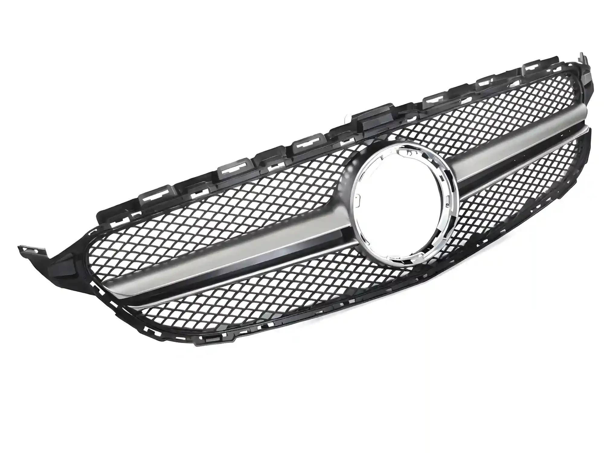Grill Mercedes C (W205 / S205 / C205 / A205) 2018 – 2023 │ Sportsgrill GT-stil - svart / sølv