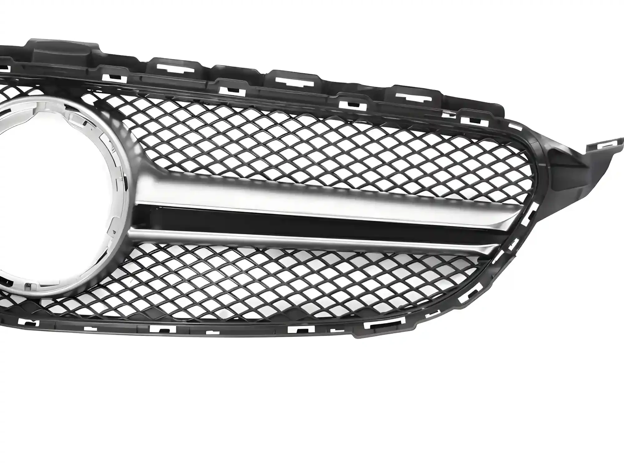 Grill Mercedes C (W205 / S205 / C205 / A205) 2018 – 2023 │ Sportsgrill GT-stil - svart / sølv – bilde 3