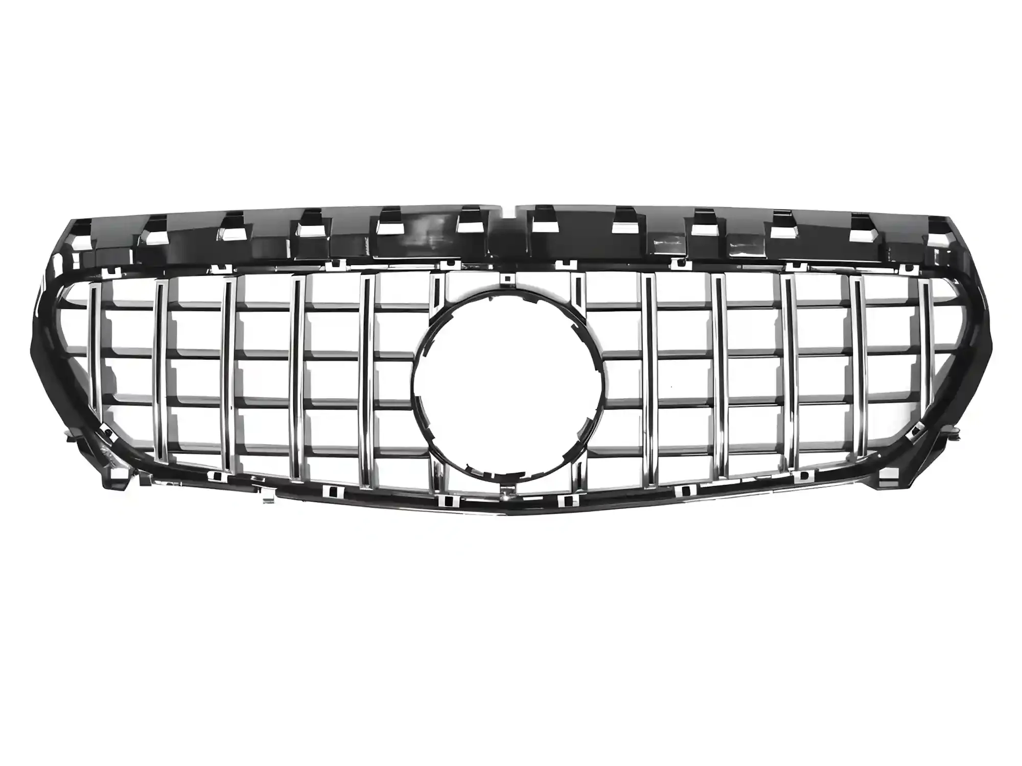 Grill Mercedes CLA (W117) 2013 - 2019 │ Sportsgrill GT-stil - svart høyglans / krom – bilde 2