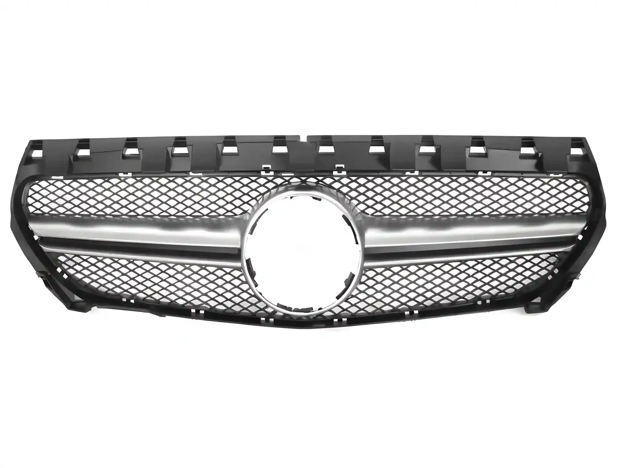 Grill Mercedes CLA (W117) 2013 - 2019 │ Sportsgrill GT-stil - svart / sølv – bilde 2