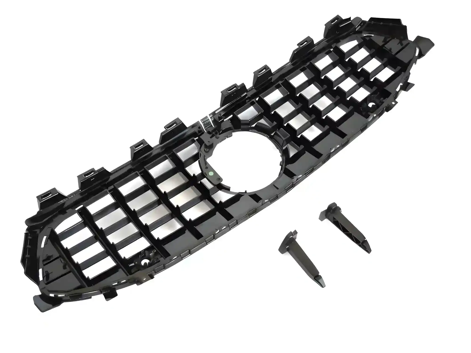 Grill Mercedes CLA (W118) Facelift 2023 - 2025 │ Sportsgrill GT-stil - svart høyglans / krom – bilde 4