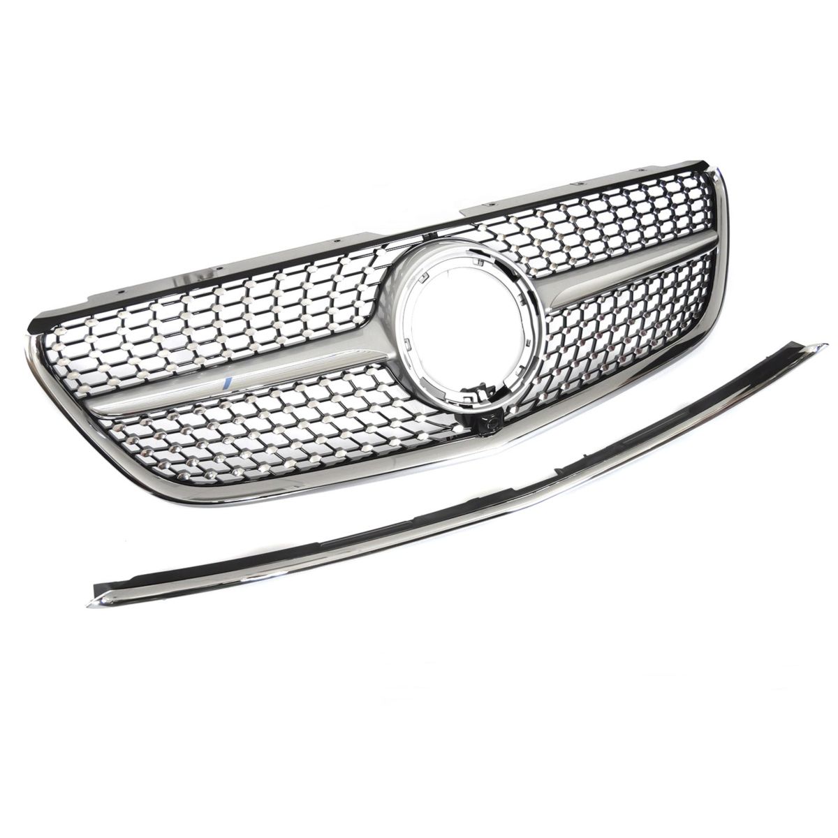 Grill Mercedes CLK (C209 / A209) Facelift 2005 - 2009 │ Sportsgrill SL-stil - svart høyglans / krom