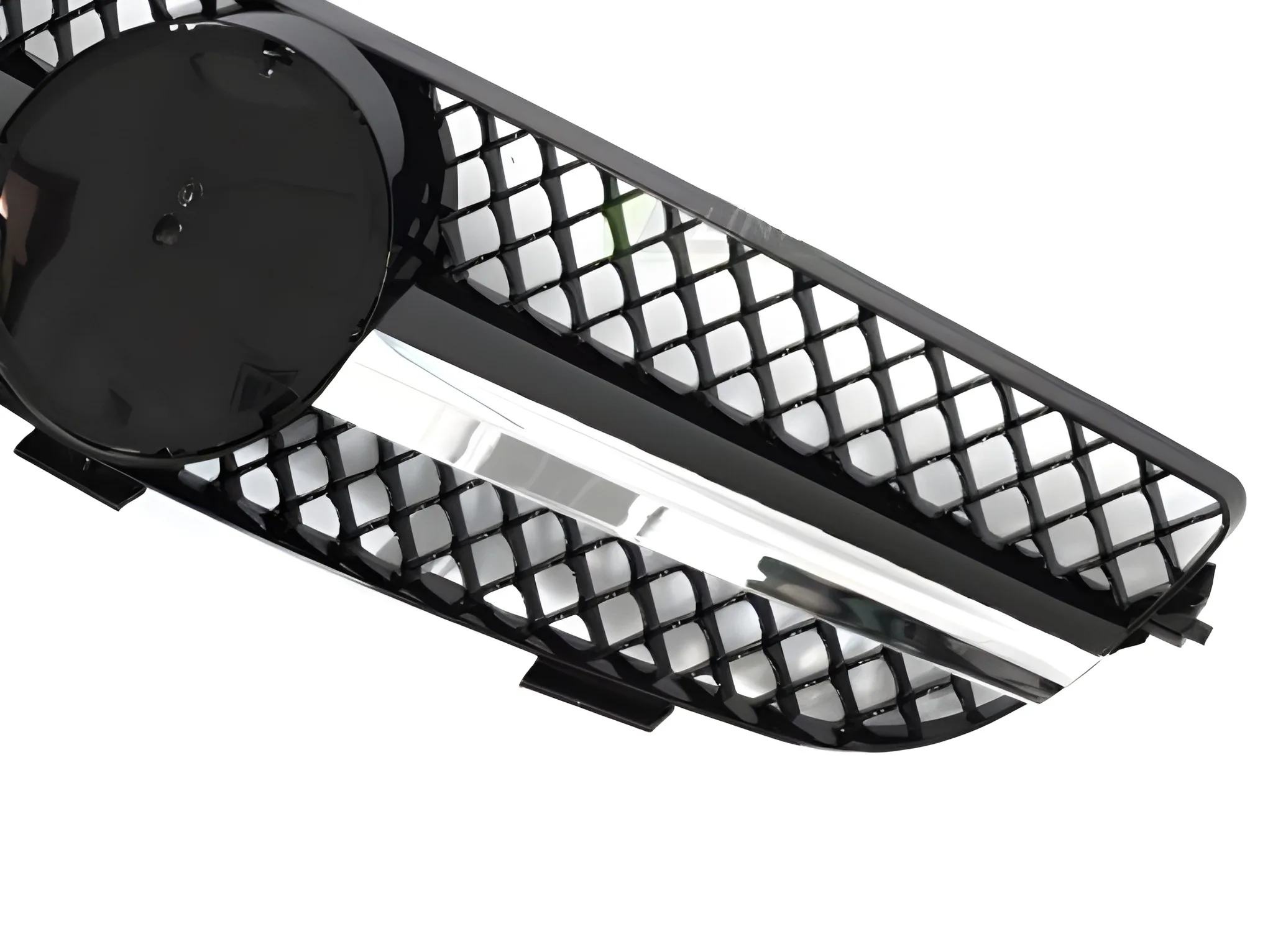 Grill Mercedes CLK (C209 / A209) Facelift 2005 - 2009 │ Sportsgrill SL-stil - svart høyglans / krom – bilde 2