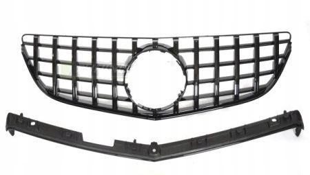 Grill Mercedes E-Class (C207 / A207) Facelift 2013 - 2017 │ Sportsgrill panamericana - svart høyglans – bilde 2