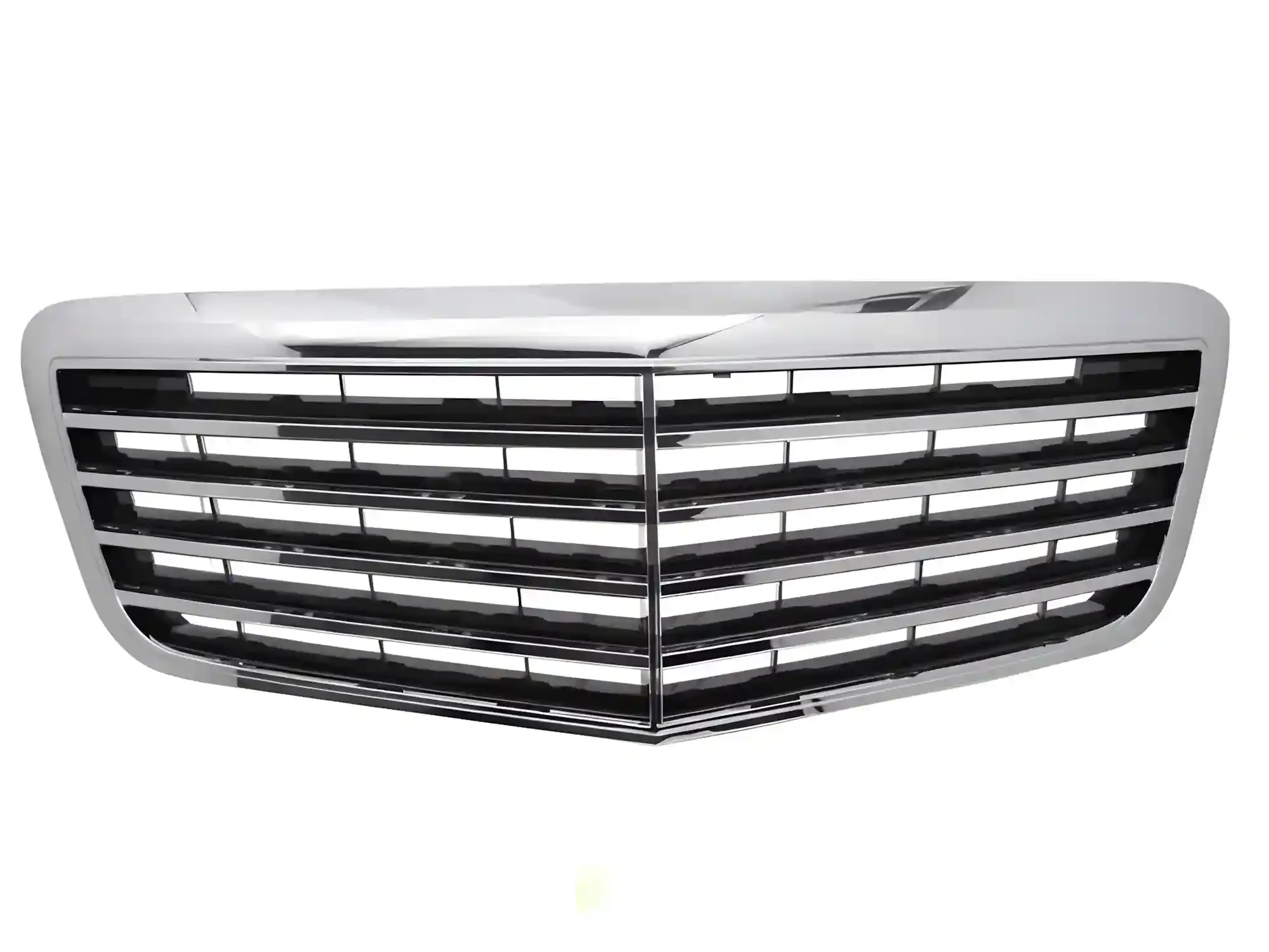 Grill Mercedes E-Class (W211 / S211) 2006 - 2009 │ Sportsgrill - krom / svart høyglans – bilde 2