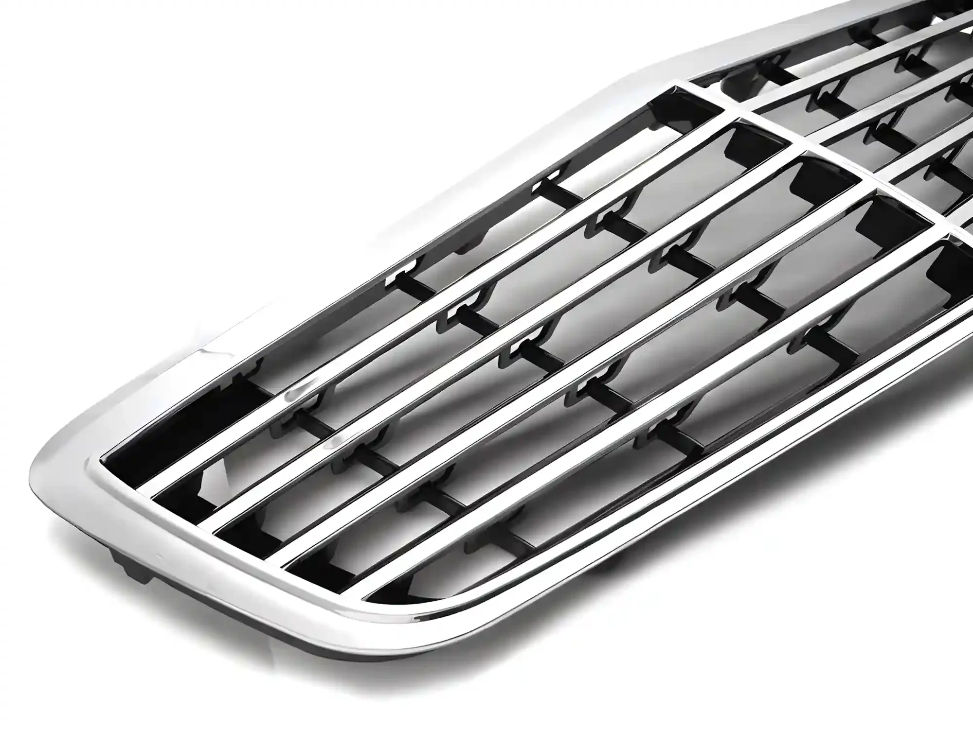 Grill Mercedes E-Class (W211 / S211) 2006 - 2009 │ Sportsgrill - krom / svart høyglans – bilde 3