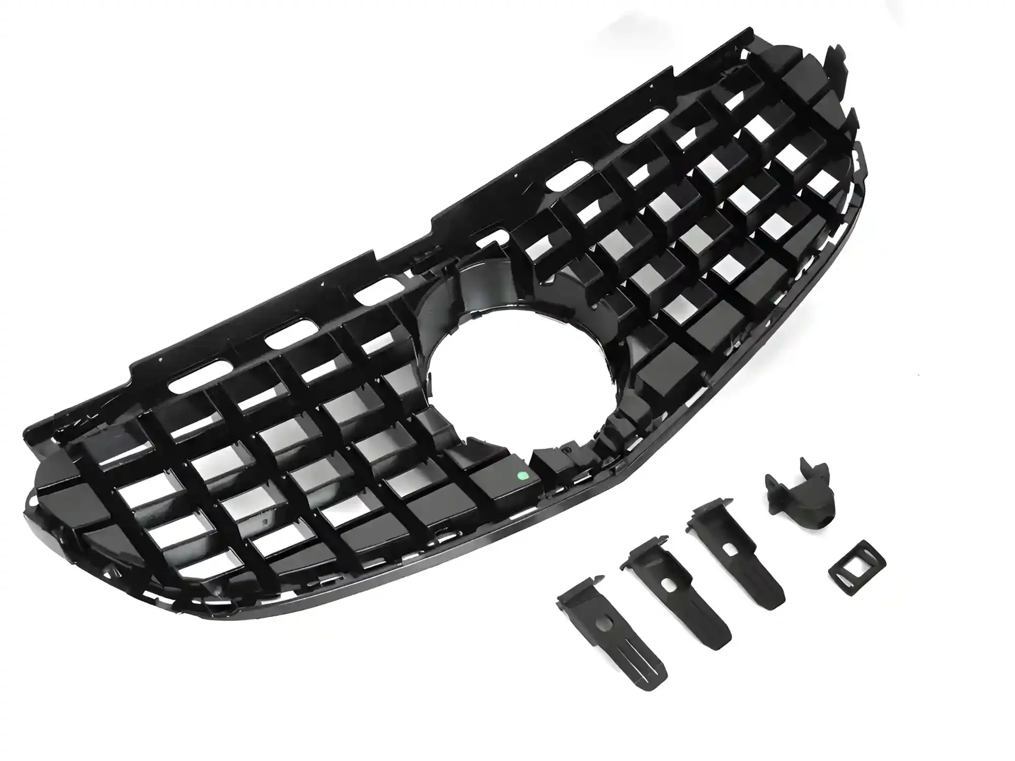 Grill Mercedes E-Class (W212 / S212) 2013–2016 │ Sportsgrill GT-stil - svart høyglans – bilde 4