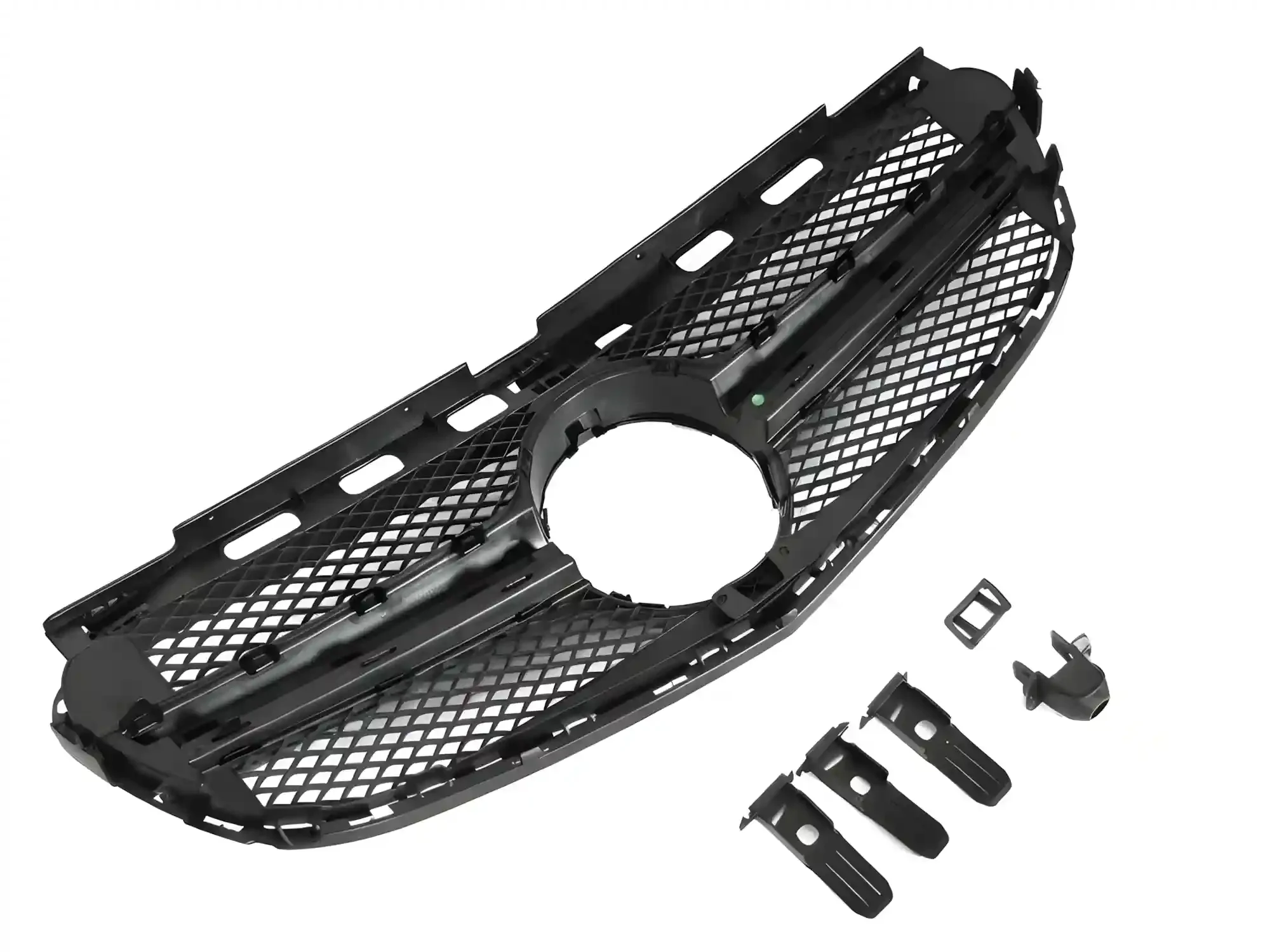 Grill Mercedes E-Class (W212 / S212) Facelift 2013 - 2016 │ Sportsgrill GT-stil - svart høyglans – bilde 3