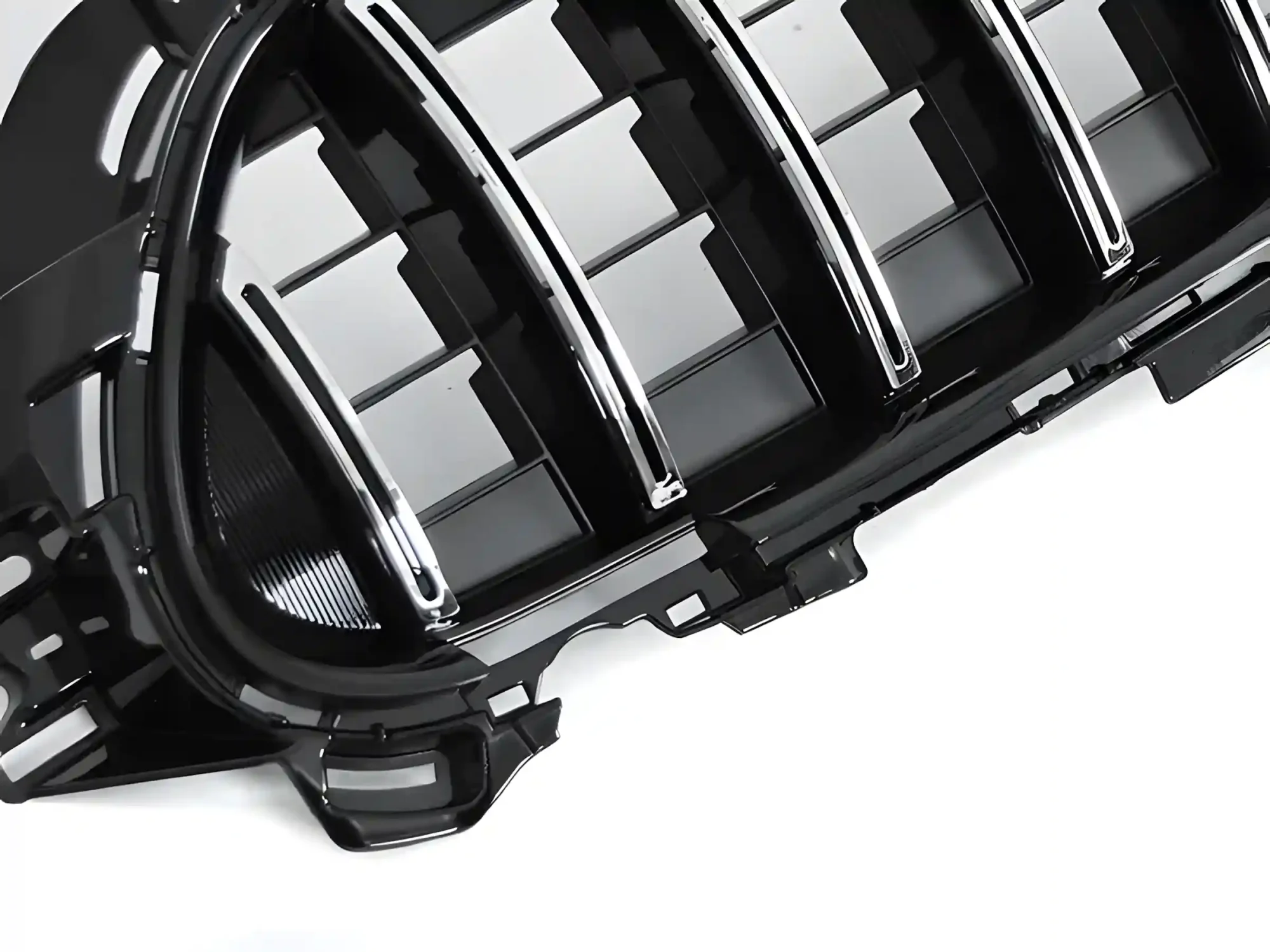 Grill Mercedes E-Class (W213) Facelift 2020 - 2023 │ Sportsgrill panamericana - svart høyglans / krom – bilde 5
