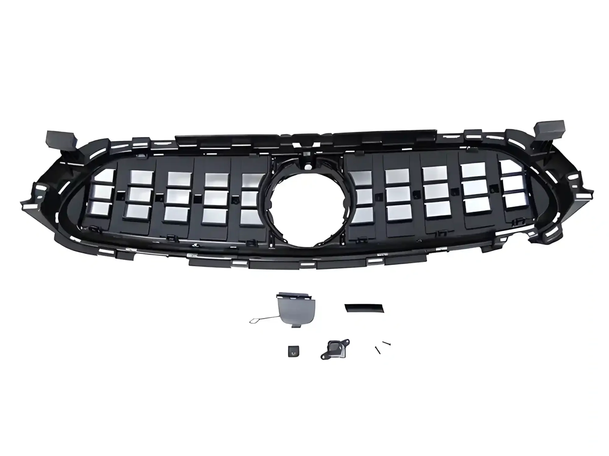 Grill Mercedes E-Class (W213) Facelift 2020 - 2023 │ Sportsgrill panamericana - svart høyglans / krom – bilde 6