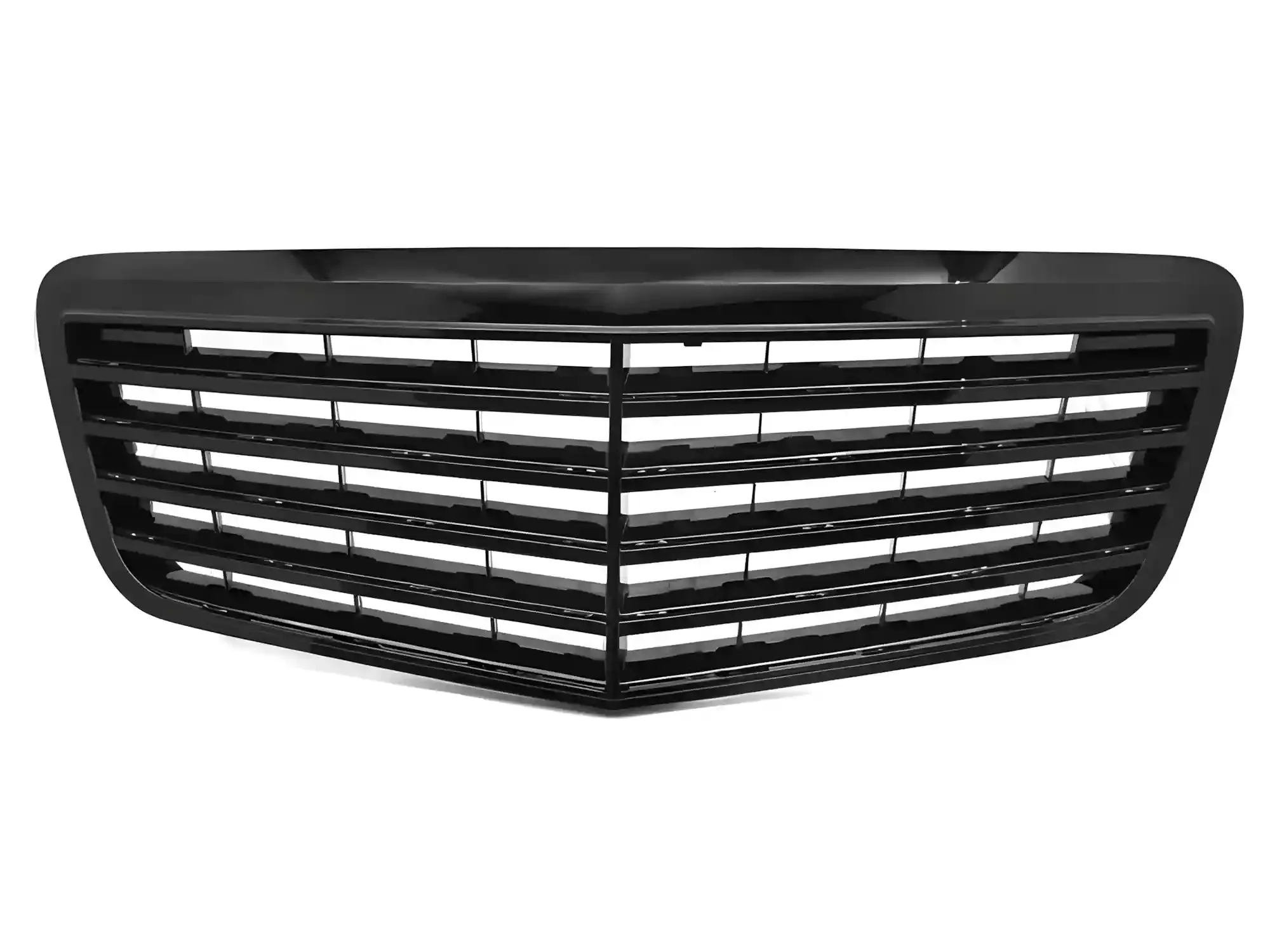 Grill Mercedes E (W211 / S211) 2006 – 2009 │ Frontgrill - svart høyglans – bilde 2
