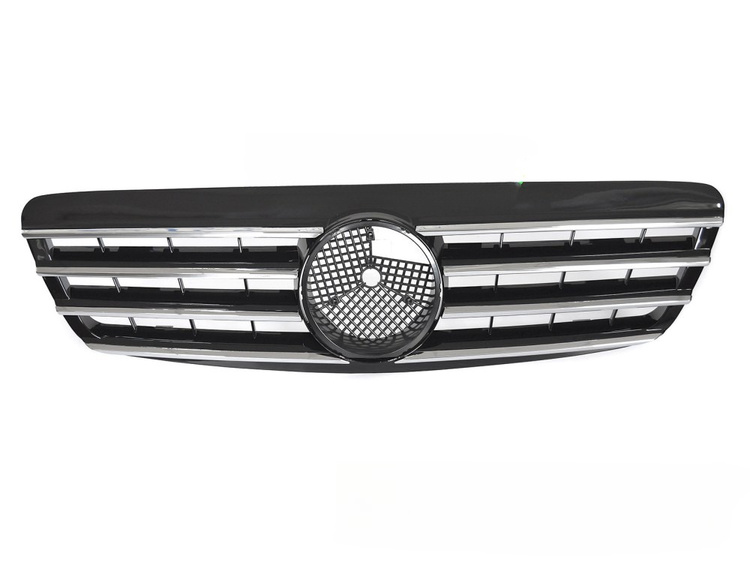 Grill Mercedes S-Class (W220) 1998 - 2002 │ Sportsgrill CL-stil - svart høyglans / krom – bilde 2