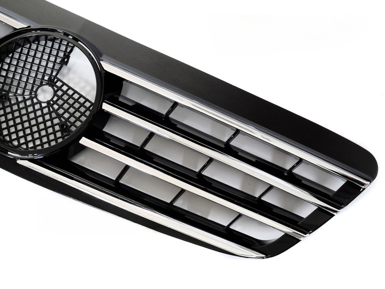 Grill Mercedes S-Class (W220) 1998 - 2002 │ Sportsgrill CL-stil - svart høyglans / krom – bilde 3