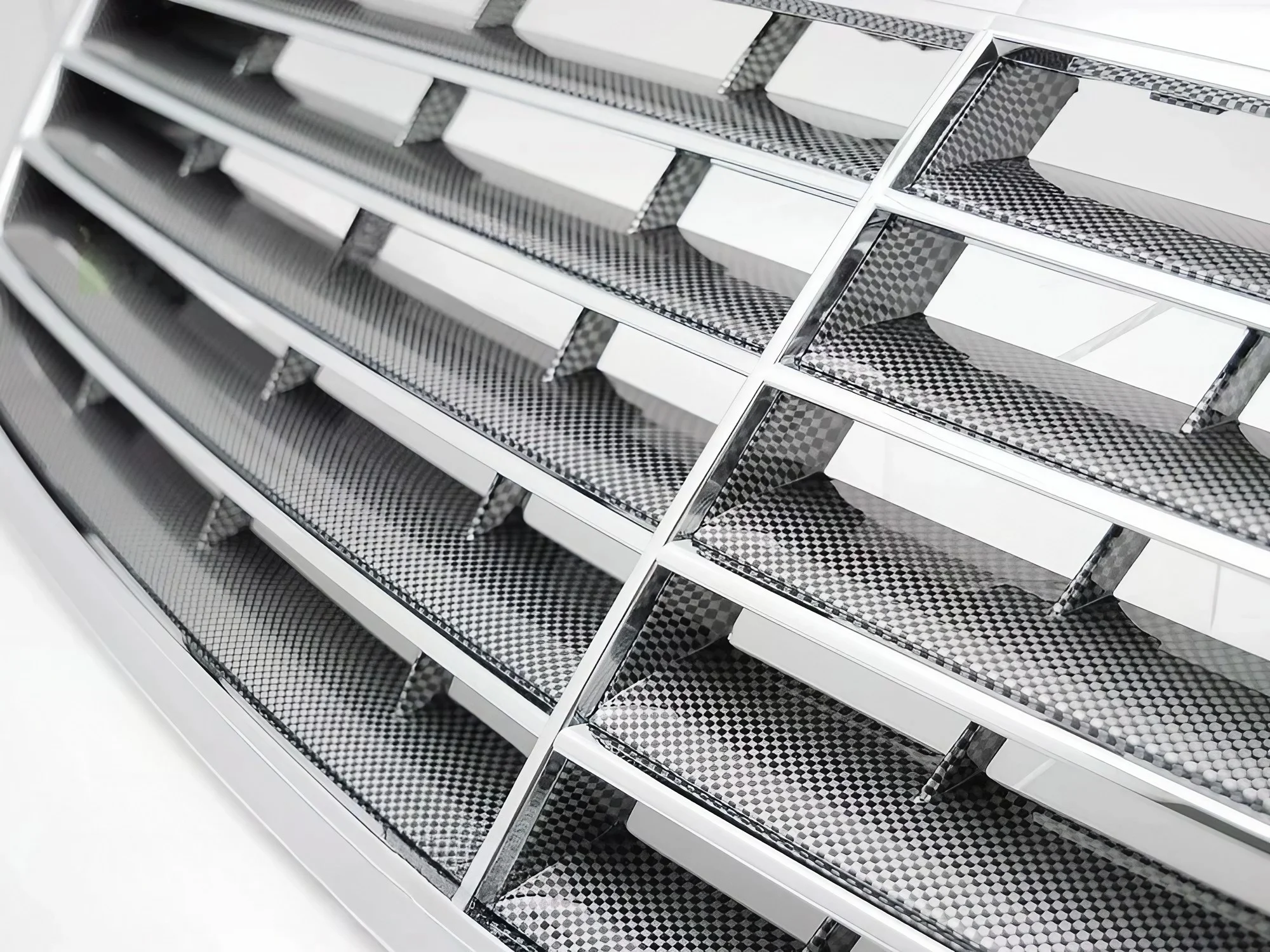Grill Mercedes S-Class (W220) 2002 - 2005 │ Sportsgrill S-stil - krom / carbon look – bilde 4