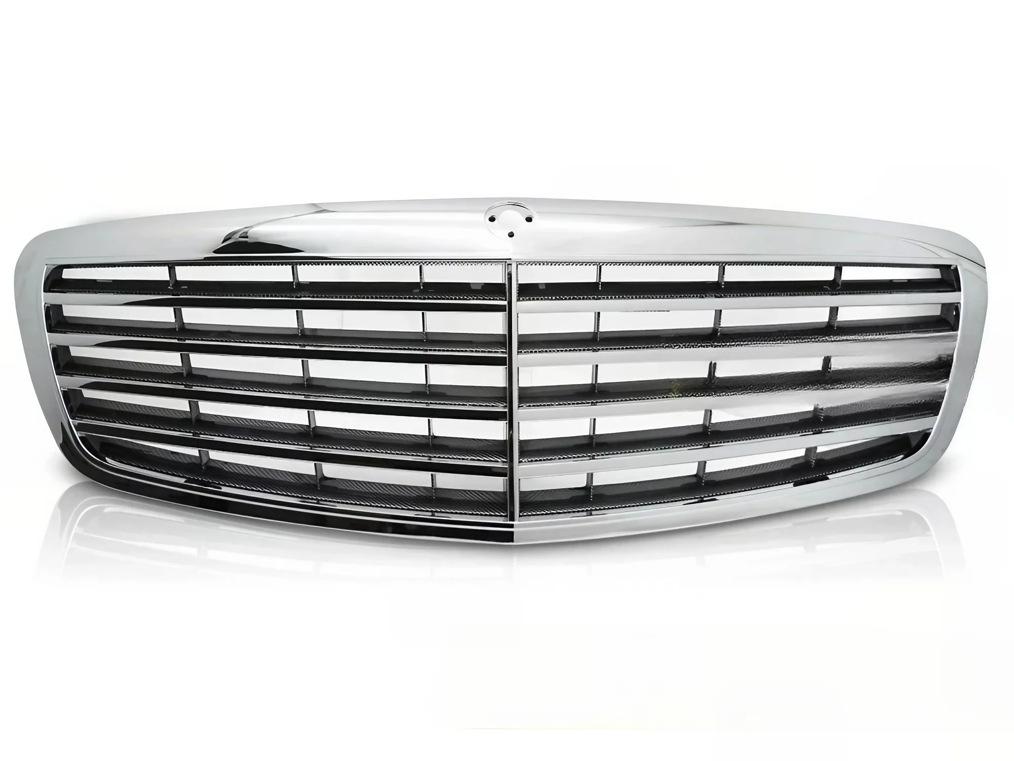 Grill Mercedes S-Class (W221) 2005 - 2009 │ Sportsgrill S-stil - krom / carbon look – bilde 2