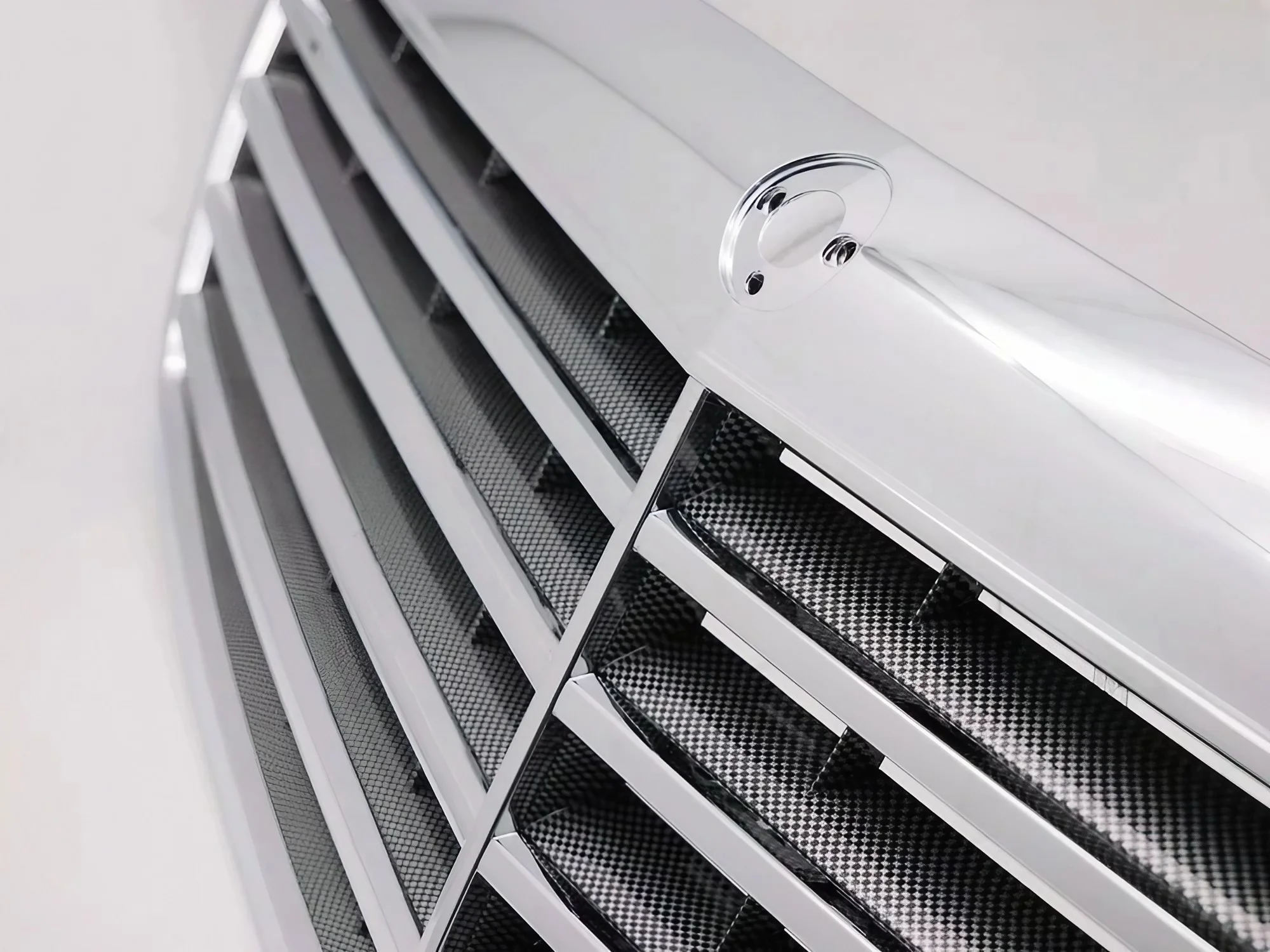 Grill Mercedes S-Class (W221) 2005 - 2009 │ Sportsgrill S-stil - krom / carbon look – bilde 4