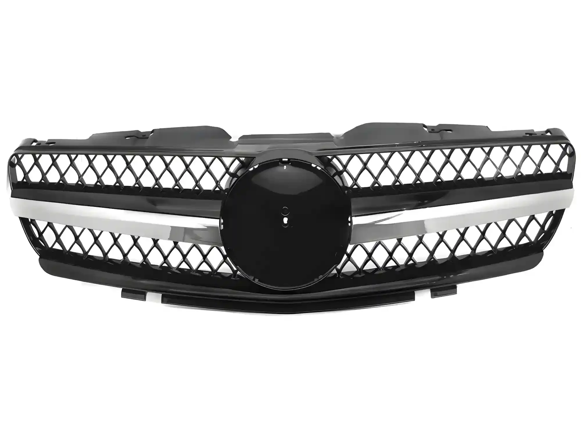 Grill Mercedes SL (R230) 2001 - 2006 │ Sportsgrill GT-stil - svart høyglans / krom – bilde 2