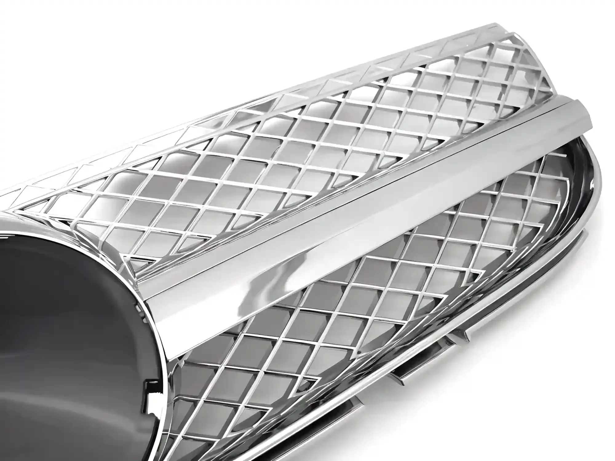 Grill Mercedes SL (R230) 2006 - 2008 │ Sportsgrill diamond-stil - chrome – bilde 3
