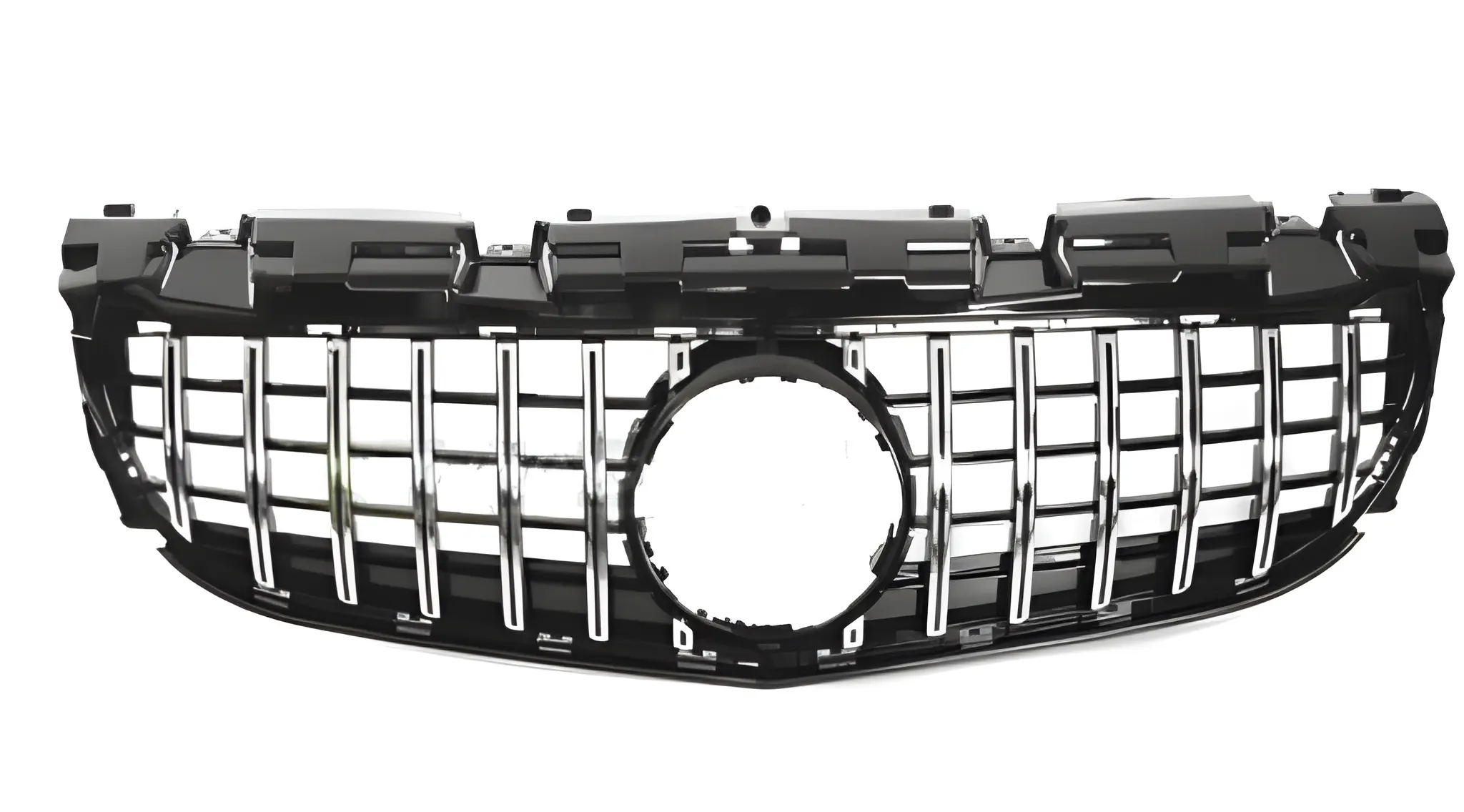 Grill Mercedes SLC (R172) Facelift 2016 - 2020 │ Sportsgrill panamericana - svart høyglans / krom – bilde 2