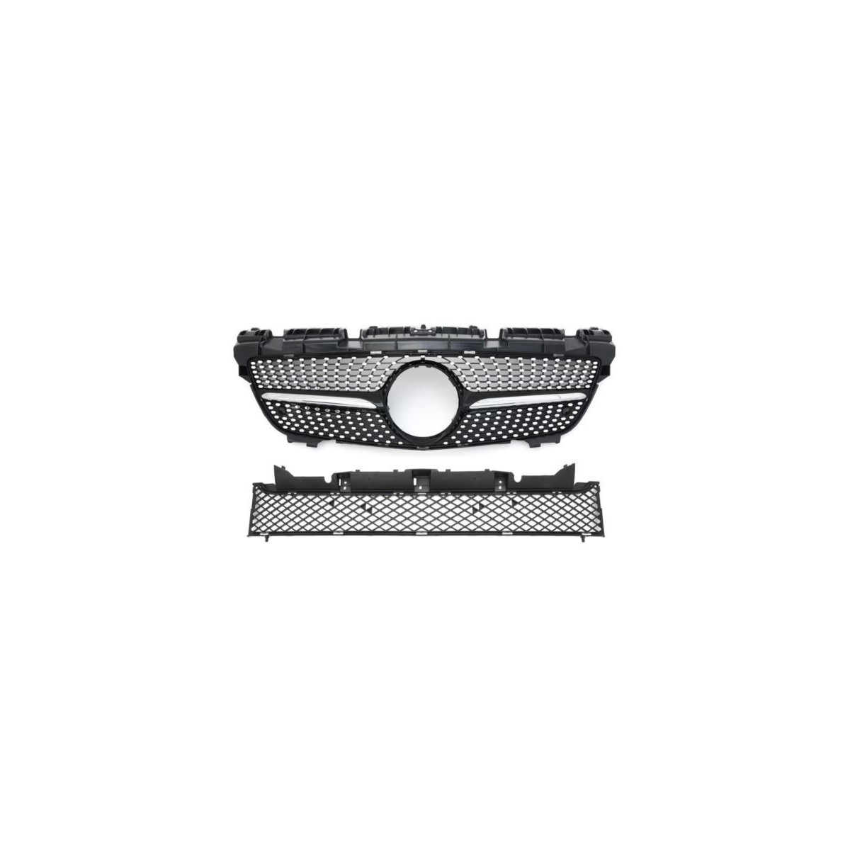 Grill Mercedes SLK (R172) 2011 - 2015 │ Sportsgrill diamond - sølv / krom PDC