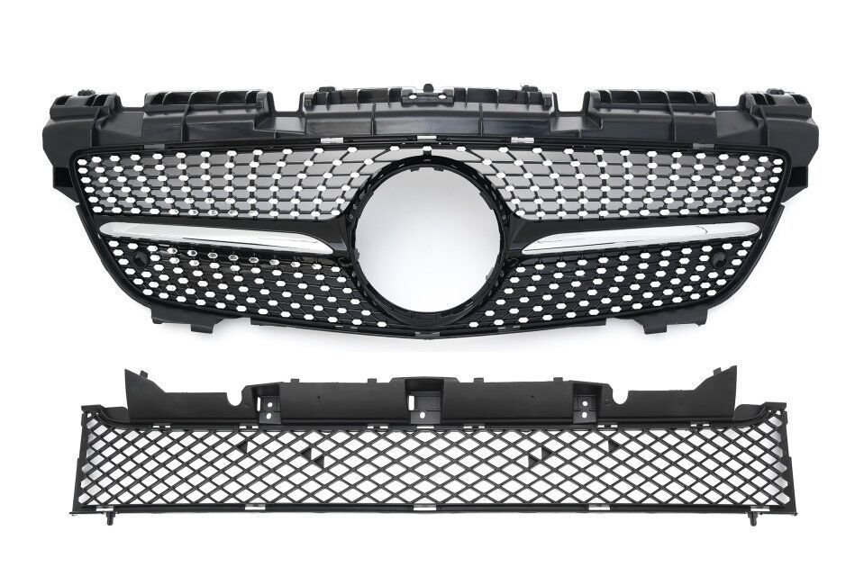 Grill Mercedes SLK (R172) 2011 - 2015 │ Sportsgrill diamond - sølv / krom PDC – bilde 2