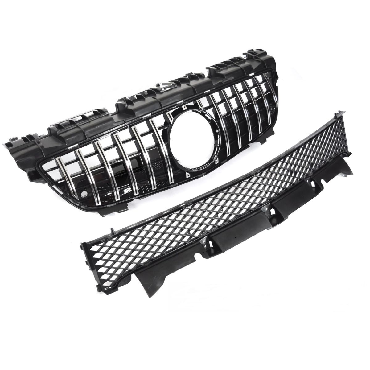 Grill Mercedes SLK (R172) 2011 - 2015 │ Sportsgrill panamericana - svart høyglans / krom