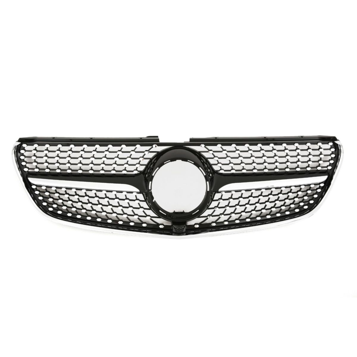 Grill Mercedes V-Class (W447) 2014 - 2019 │ Sportsgrill diamond - svart høyglans / krom – bilde 2