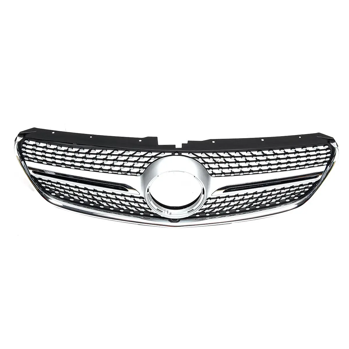 Grill Mercedes V-Class (W447) 2014 - 2019 │ Sportsgrill diamond - svart / sølv – bilde 3