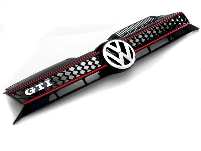Grill VW Golf 6 GTI 2008 - 2014│ med krom VW-logoen – bilde 2
