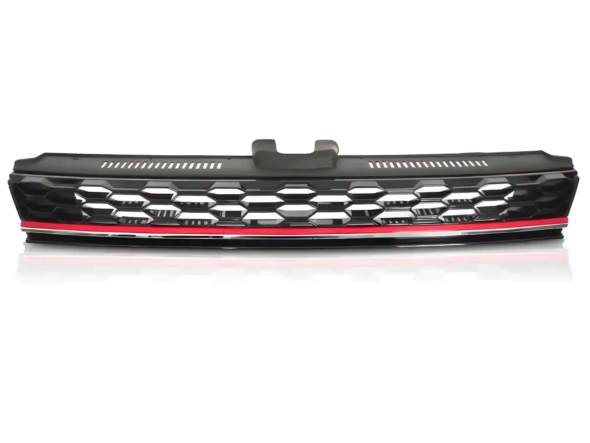 Grill VW Golf 7 Facelift 2017 - 2019 │ Sportsgrill GTI-stil - svart høyglans / rød stripe – bilde 2