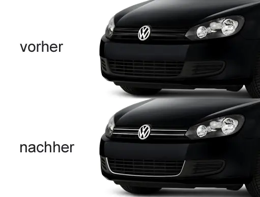 Grill VW Golf VI 2008 - 2014 │ med Chromeiist – bilde 2